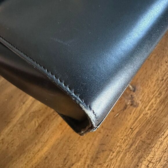 Vintage Givenchy Black Leather Top Handle 2 Way Bag - Picture 14 of 16